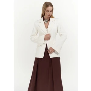 Anisah Belden Oturmalı Ekru Blazer
