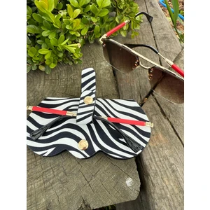 Zebra Desenli Unisex Askılı Gözlük Kılıfı