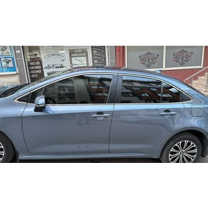 Toyota Corolla 2019-2025 Cam Çerçevesi Full Set Paslanmaz Çelik 12 Parça