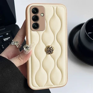 Galaxy A35 5g Uyumlu Zebana Camellia Deri Kılıf