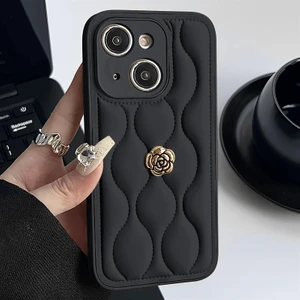iphone 15 Uyumlu Zebana Camellia Deri Kılıf