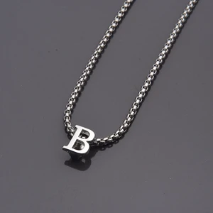 İdol Avm Kişiye Özel Harfli Erkek Kolye Çelik Takı Hediyelik Aksesuar