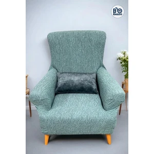 BAQDO Koltuk Örtüsü Kaliteli Pamuklu Jakarli Desen Çekyat-Streç Esnek Kanepe Kılıfı Yıkanabilir Tekli 1 Kişilik