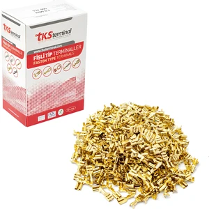 500 Adet 4,8 mm Dişi Fiş Tırnaksız Terminal Kablo Ucu SF1D Mini
