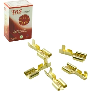 300 Adet 6.3mm Tırnaklı Dişi Fiş - Terminal - Kablo Ucu Sf 2d