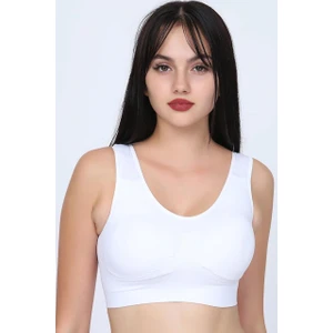 Geniş Askılı Kadın Büstiyer Crop Pedli - 707