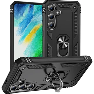Samsung Galaxy S24 Fe Kılıf Tank Sert Yüzüklü Standlı Zırh Koruma Kapak
