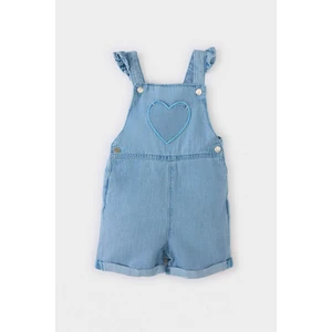 Kız Bebek Kalpli Jean Salopet Tulum Z8268A225SM
