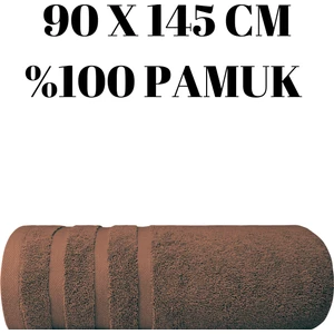 Bir Adet Banyo Duş Havlu Seti %100 Pamuk Çizgi Desenli 90 x 145 cm