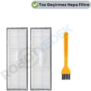 Roborock S7 Uyumlu 2 Adet Hepa Filtre+Temizleme Fırçası