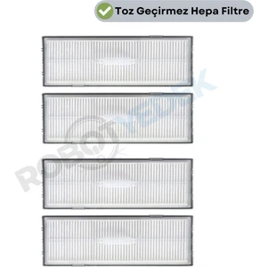 Roborock S7 Siyah Uyumlu Yedek Hepa Filtre-4 Parça