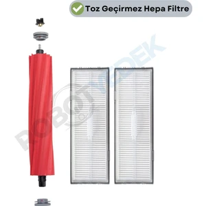 Roborock S7 Beyaz Uyumlu Yedek Ana Fırça ve Hepa Filtre-3 Parça