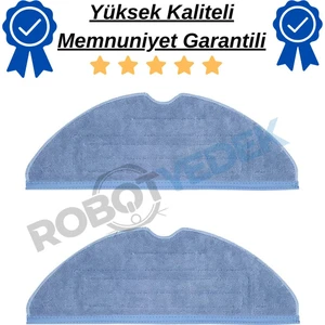 Roborock S8, S8 Pro Ultra, S8 Plus Uyumlu 2 Adet Mop Fiber Bez Paspas-Yüksek Kaliteli