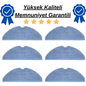 Roborock S8, S8 Pro Ultra, S8 Plus Uyumlu 6 Adet Mop Fiber Bez Paspas-Yüksek Kaliteli