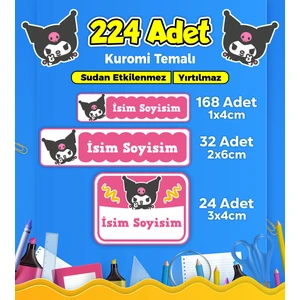 Sb Store Okul Kreş Etiketi Kalem Defter Özel Isim Yazılabilen Etiket Seti Model 133 - 224 Adet