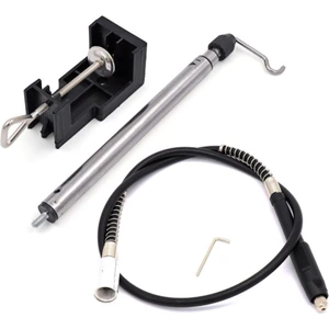 Dremel Benzeri Mini Taşlama Makinası Için Masa Asma Aparatı Spiral Uzatma Hortum Seti