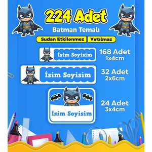 Sb Store Okul Kreş Etiketi Kalem Defter Özel Isim Yazılabilen Etiket Seti Model 237 - 224 Adet