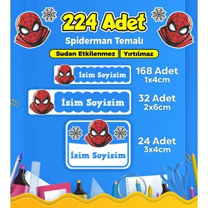 Sb Store Okul Kreş Etiketi Kalem Defter Özel Isim Yazılabilen Etiket Seti Model 234 - 224 Adet