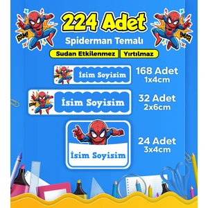 Sb Store Okul Kreş Etiketi Kalem Defter Özel Isim Yazılabilen Etiket Seti Model 235 - 224 Adet