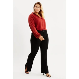 Yırtmaçlı Straight Fit Pantolon