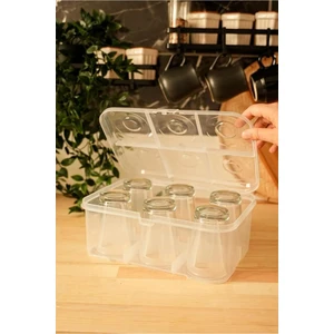 Pratik 6 Bölmeli Su Bardağı Taşıma / Saklama Aparatı Kutusu Seyahat Piknik Karavan Bardaklık