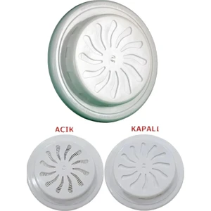 Ayarlı, Açılır-Kapanır Doğalgaz Havalandırma Cam Menfez Kapağı Çap 18 cm