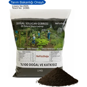 NeFizz Doğa %100 Doğal Katkısız Solucan Gübresi 1 Kg (2 Lt)