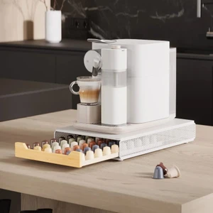 Kapsül Kahve Standı Nespresso Original Kapsül Ebatları Uyumlu Kahve Organizer ( Beyaz )