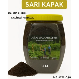 NeFizz Doğa Doğal Solucan Gübresi (Sarı Kapak)-3 Litre (Lisanslı)