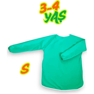 Yeşil Sıvı Geçirmez Boyama Önlüğü S Beden 3-4 Yaş