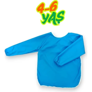 Mavi Sıvı Geçirmez Boyama Önlüğü M Beden 4-6 Yaş