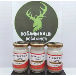 Doğanın Kalbi Kuyruk Yağı Kremi 3 Adet Bamya Tohumu Yağı Doğal Güçlendirilmiş Özel Formül Saf ve Doğal