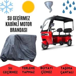 Volta Vm5 Neo Kabinli 3 Tekerlekli Motor Brandası Su Geçirmez