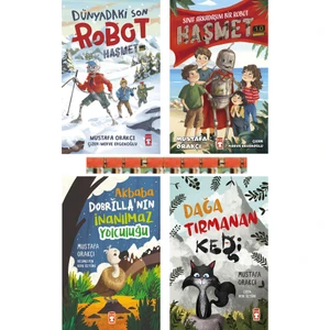 2. sınıf- Arkadaşım Bir Robot-Haşmet, Dünyadaki Son Robot Haşmet, Dağa Tırmanan Kedi​(4kitap)