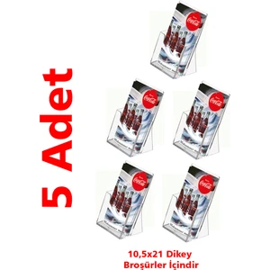 Masaüstü 1/3 A4 Broşürlük 10X20CM Broşürler Içindir 5'li Paket