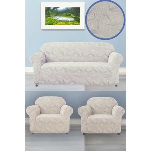 BAQDO Sehra Desen Koltuk Örtüsü 3+3+1+1 Takımı Koltuk Kılıfı Kanepe Kılıfı Lastili Esnek Yıkanabilir  Kanepe örtüsü Sehra 3311