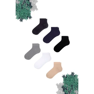 6'lı Dikişsiz Unisex Bambu Çocuk Patik Çorap