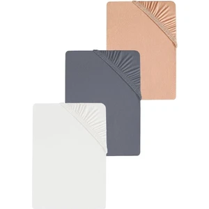 3 Adet Düz Pamuklu Tek Kişilik 120 x 200 x 30  cm  Lastikli Penye Çarşaf