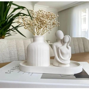 Iskandinav Dekoratif Vazo ve Biblo Seti