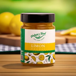 Nature's Food Limon Reçeli Premium Series 400 gr Cam Şişe %65 Limon Doğal İçerik Doğal Tat