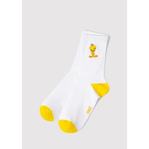 Tweety Nakışlı Beyaz Soket Çorap 1910859-620