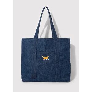 Kedi Nakışlı Denim Omuz Çantası 1913283-10241