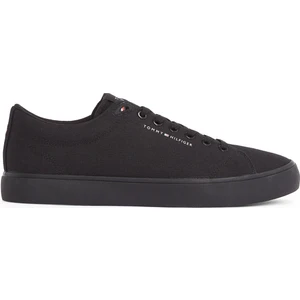 Tommy Hilfiger Siyah Erkek Sneaker Th Hı Vulc Low Core Canvas