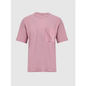 Erkek Loose Pembe T-shırt
