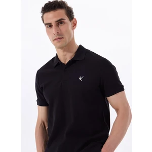 Düz Siyah Erkek Polo T-Shirt F5SM-TST 2779