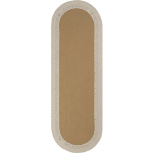 Cool Halı Luke 871 Beyaz Oval Yolluk Uzun Antre Hol Koridor Halısı Hasır Dokulu Dekoratif Jüt Banyo Paspası