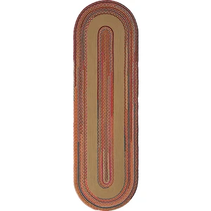 Cool Halı Luke 405 Renkli Oval Yolluk Uzun Antre Hol Koridor Halısı Hasır Dokulu Dekoratif Jüt Banyo Paspası