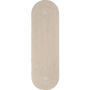 Cool Halı Luke 854 Beyaz Oval Yolluk Uzun Antre Hol Koridor Halısı Hasır Dokulu Dekoratif Jüt Banyo Paspası
