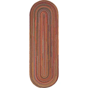 Cool Halı Luke 403 Renkli Oval Yolluk Uzun Antre Hol Koridor Halısı Hasır Dokulu Dekoratif Jüt Banyo Paspası