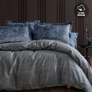 Fayel Çift Kişilik Saten Nevresim Seti - Kahverengi